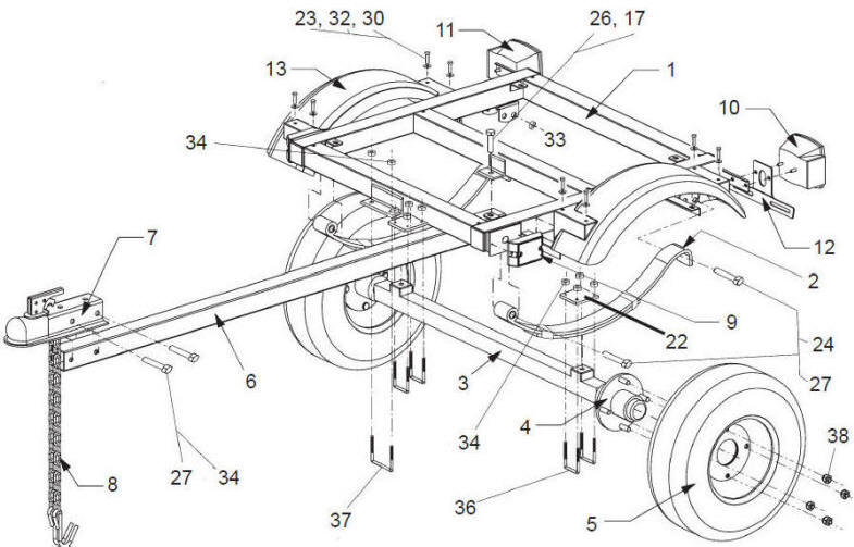 Coleman versa deals trailer parts